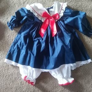 Bryan 2Toddler 4th of July dress w/ pantaloons.